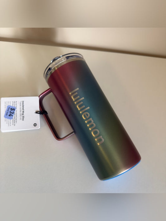 lululemon 20 oz multicolor gradient insulated mug detail