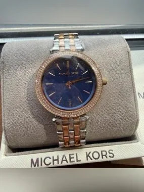Michael Kors Two-Tone Rose Gold & Silver Watch MK3651 product detail