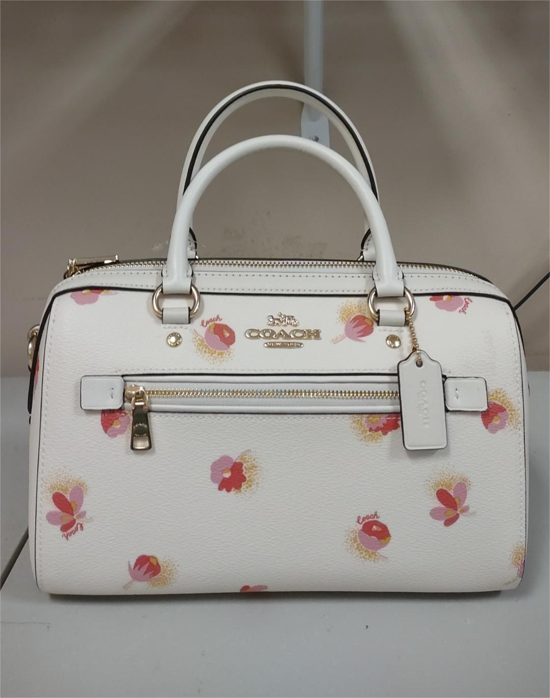 Coach C5801 Rowan Satchel with Pop Floral Print handbag - Chalk Multi