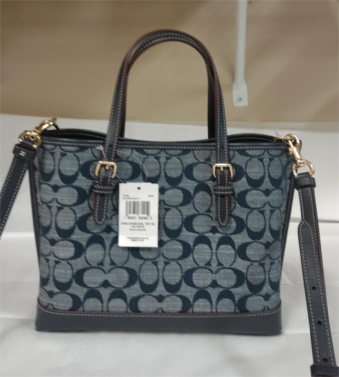 Coach CH228 Mollie Tote 25 Signature DNM Chambray & Smooth Leather - Denim Multi