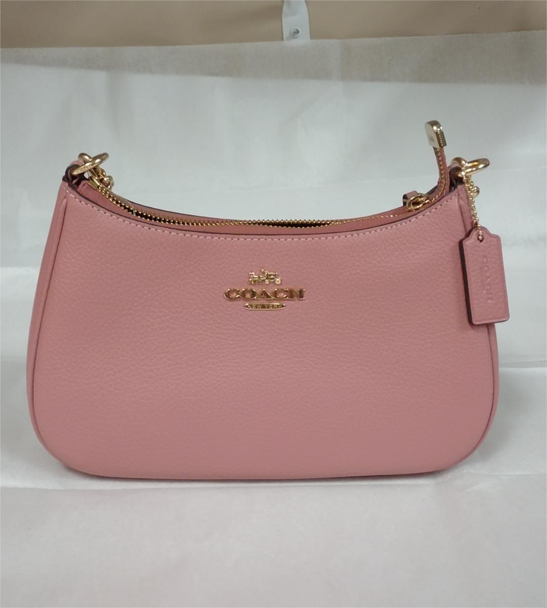 Coach CA209 Teri Shoulder Bag pebble leather True Pink – QueenMax