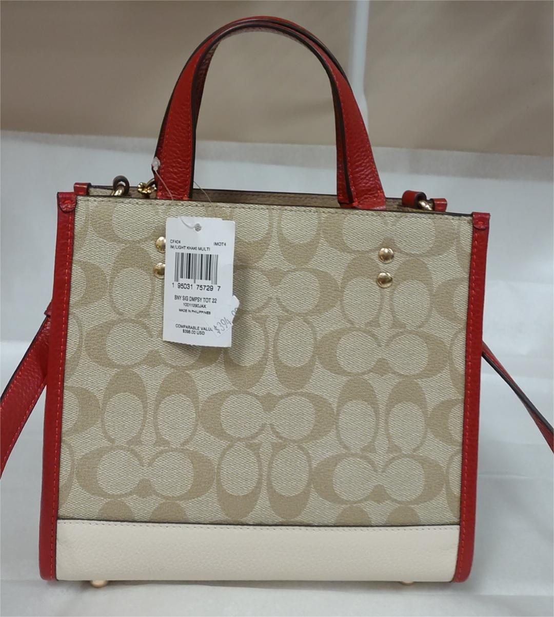 Coach CF404 Lunar New Year Dempsey Tote 22 Signature Canvasa W Rabbit & Carriage