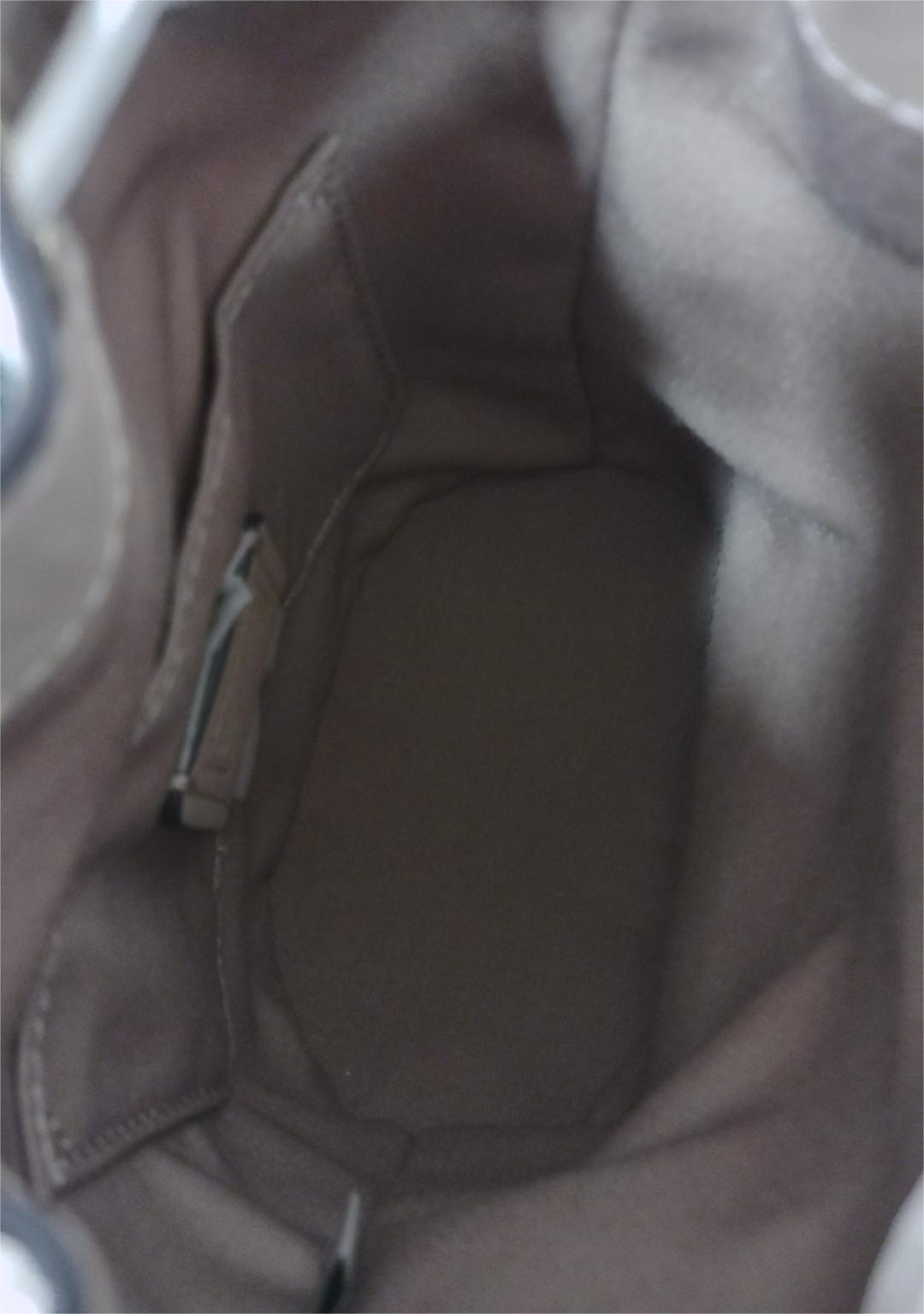 Coach C5121 Dempsey Mini Drawstring Bucket Bag In Signature Canvas-Light Khaki/Chalk