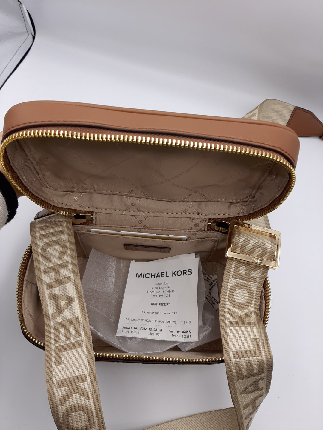 Michael Kors Jet Set Item Medium Zip Trunk Crossbody Bag - MK Luggage Multi