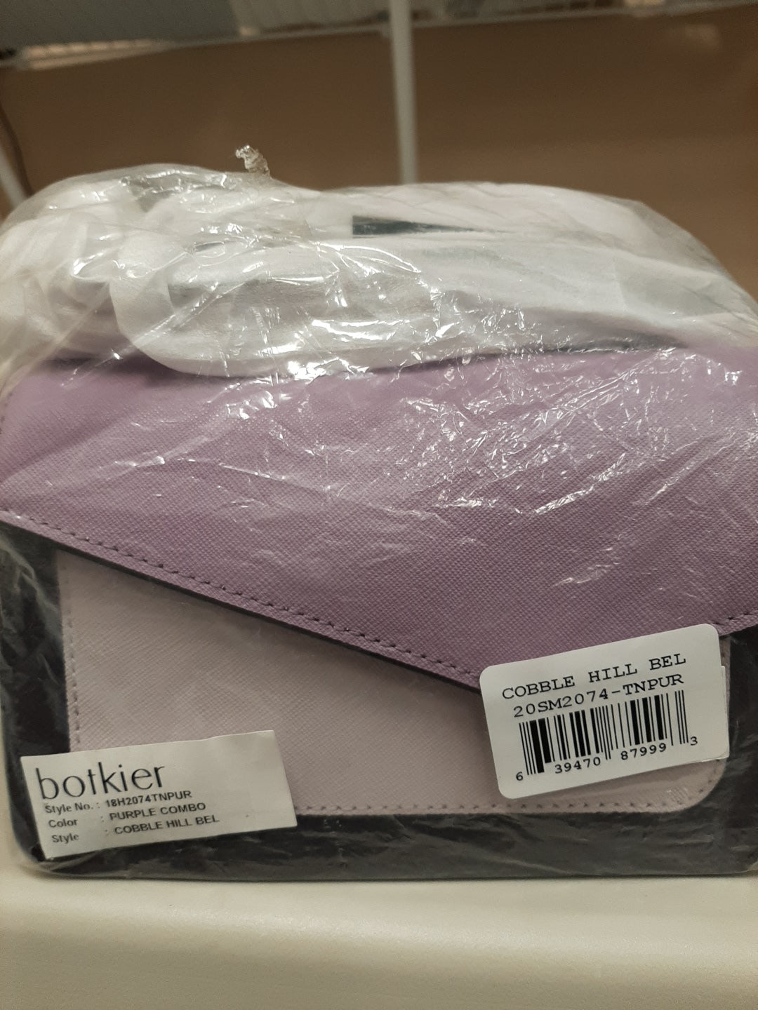 Botkier Cobble Hill Woman's Leather Belt Bag, Purple Combo Adjustable Strap