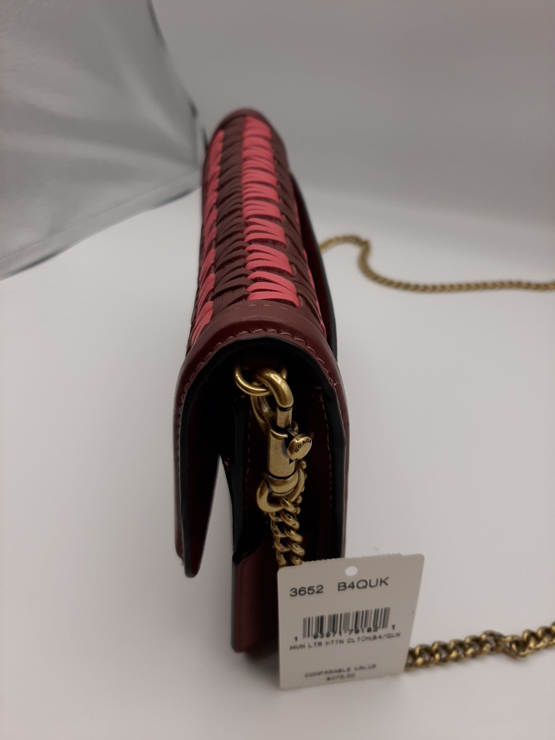 Coach 3652 Woven Hutton Clutch - Confetti Pink Multi