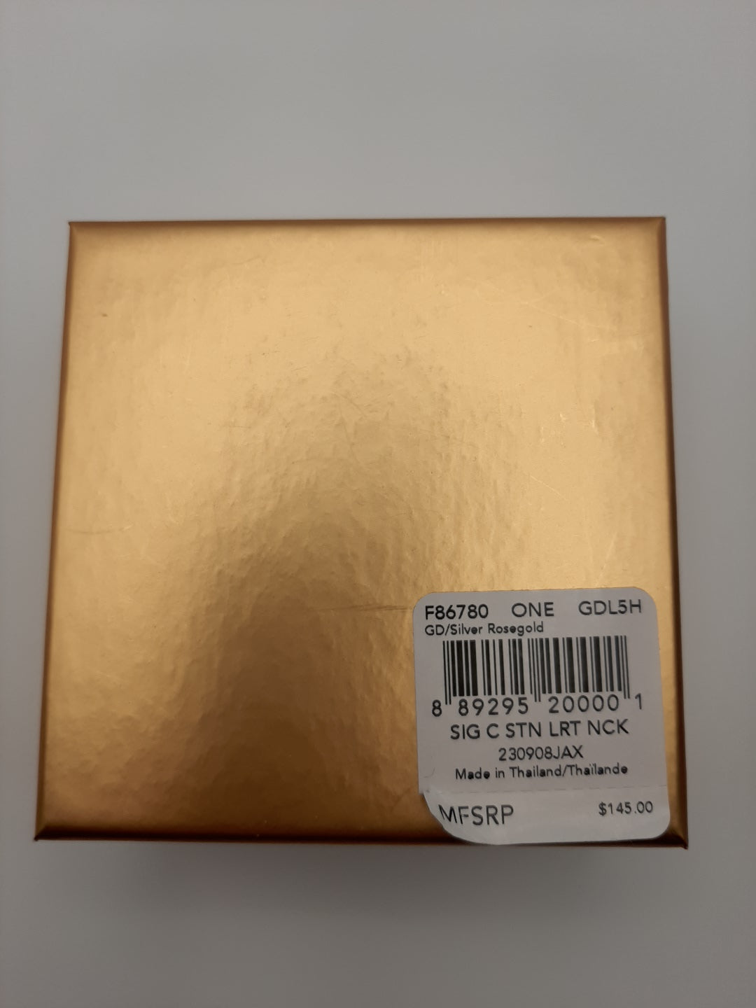 Coach F86780 Triple Signature C Tricolor STN LRT Necklace -New with Box