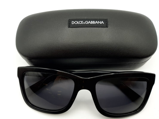 Dolce & Gabbana DG4161 501/81 57-18 140 3P Black Rectangle Sunglasses