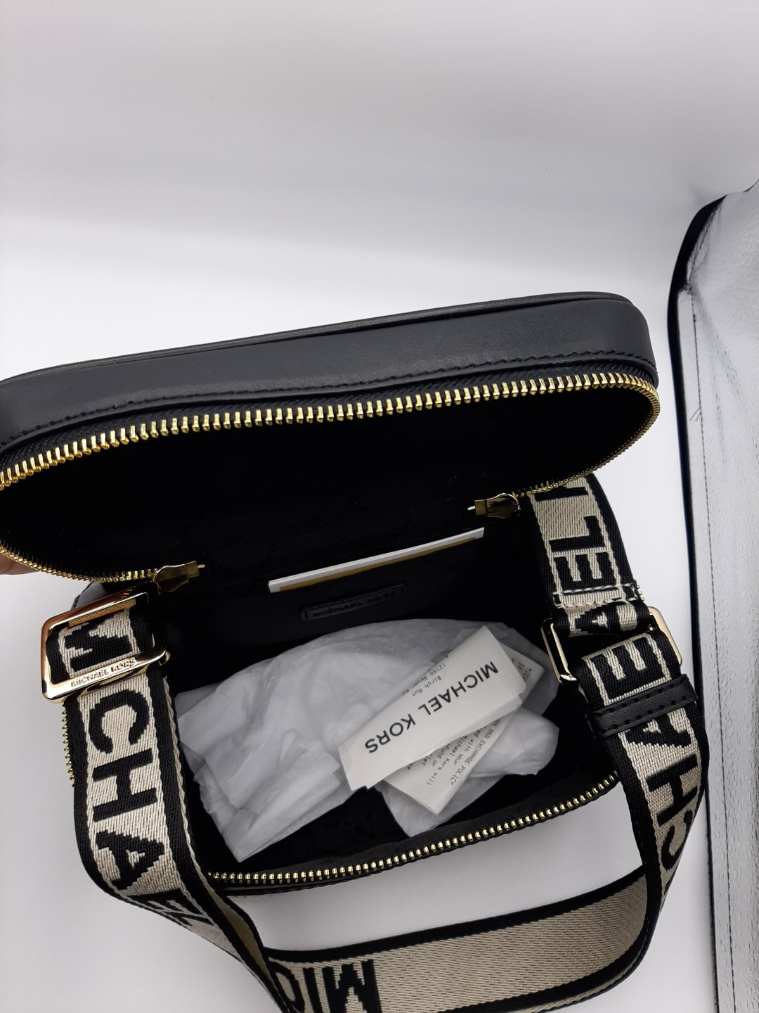 Michael Kors Jet Set Item Medium Zip Trunk Crossbody Bag - MK Black Multi