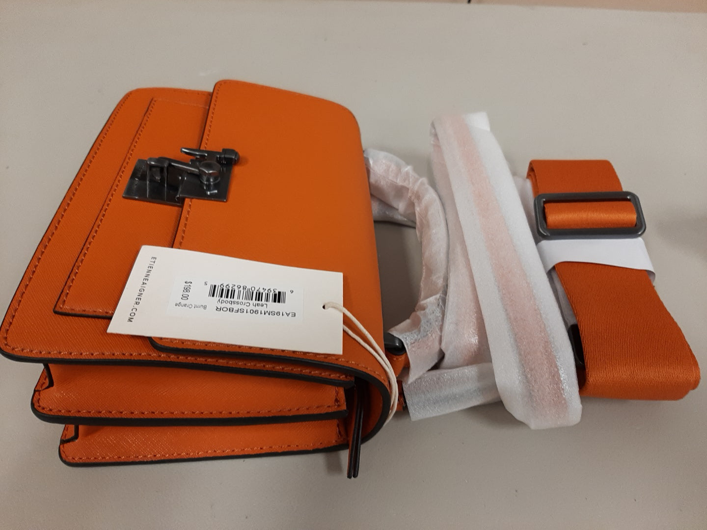 Etienne Aigner Leah Top Handle Crossbody Color Burnt Orange