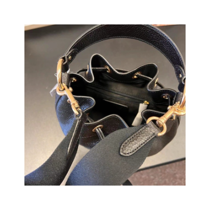 COACH *NEW*Coach C 4100 DEMPSEY DRAWSTRING BUCKET BAG *BLACK*