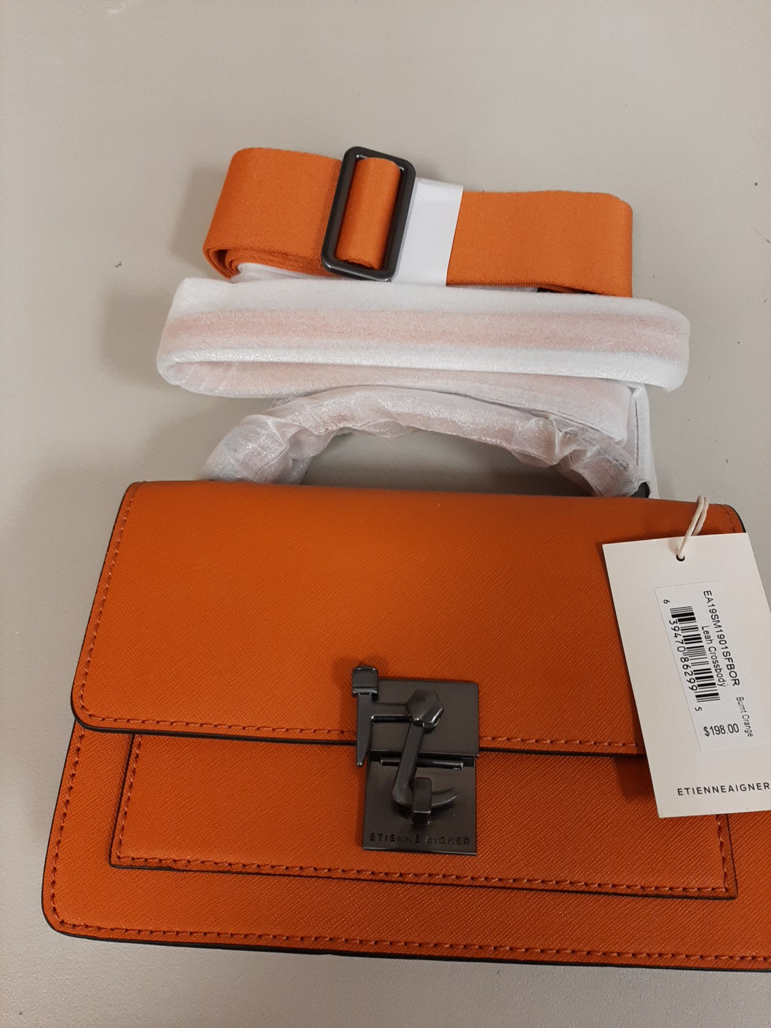 Etienne Aigner Leah Top Handle Crossbody Color Burnt Orange QueenMax