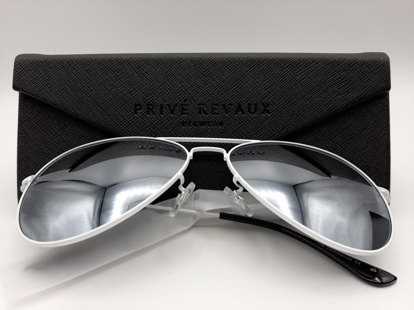 Prive Revaux Women's The Commando White / Silver Polarized Sunglasses
