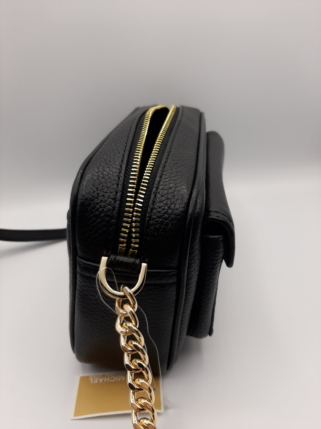 Michael Kors Jet Set Travel Medium Pocket Camera Crossbody Bag - Black Leather