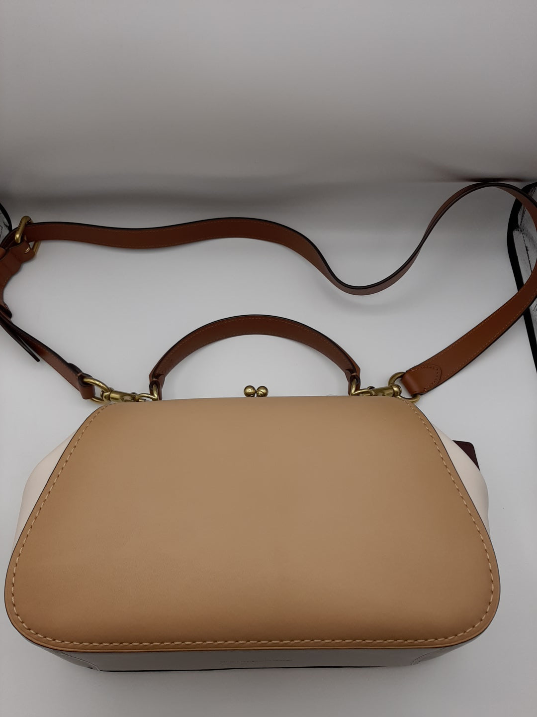 Coach 69535 Colorblock Top Handle Frame Bag - Beechwood