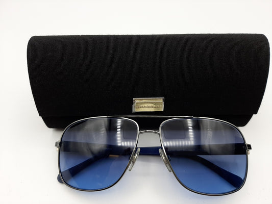 Dolce & Gabbana DG2122 1189/8F 59-14 140 2N Gunmetal/Blue Gradient Sunglasses