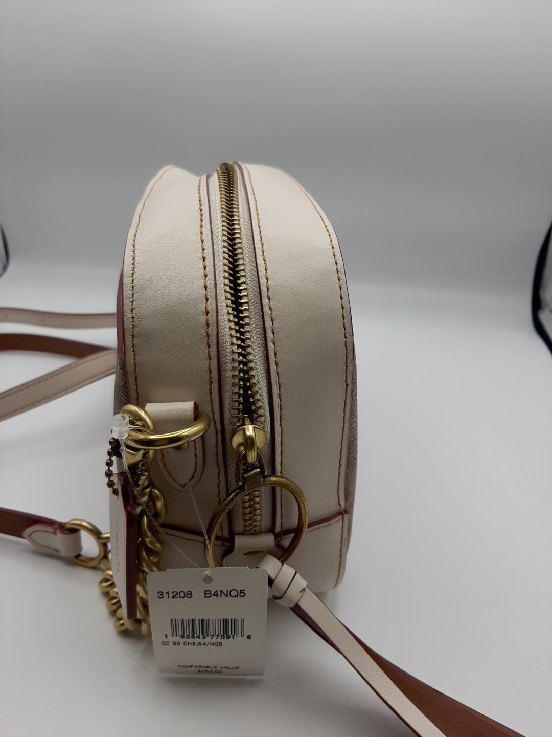 Coach 31208 Signature Coated Canvas and Refined Calf Leather Camera Bag - Chalk