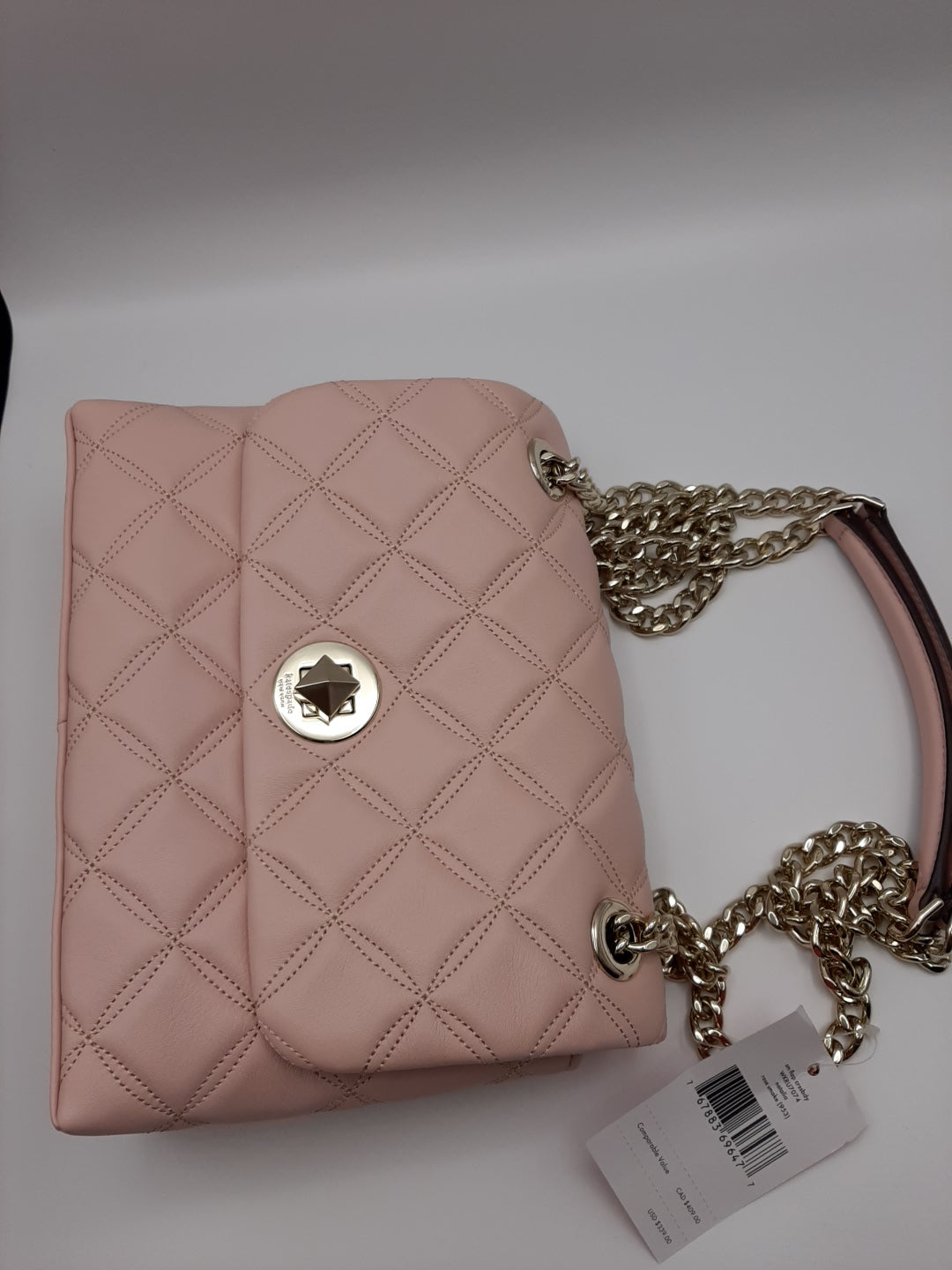 Kate Spade Natalia Flap Turnlock Leather Crossbody Purse - Rose Smoke