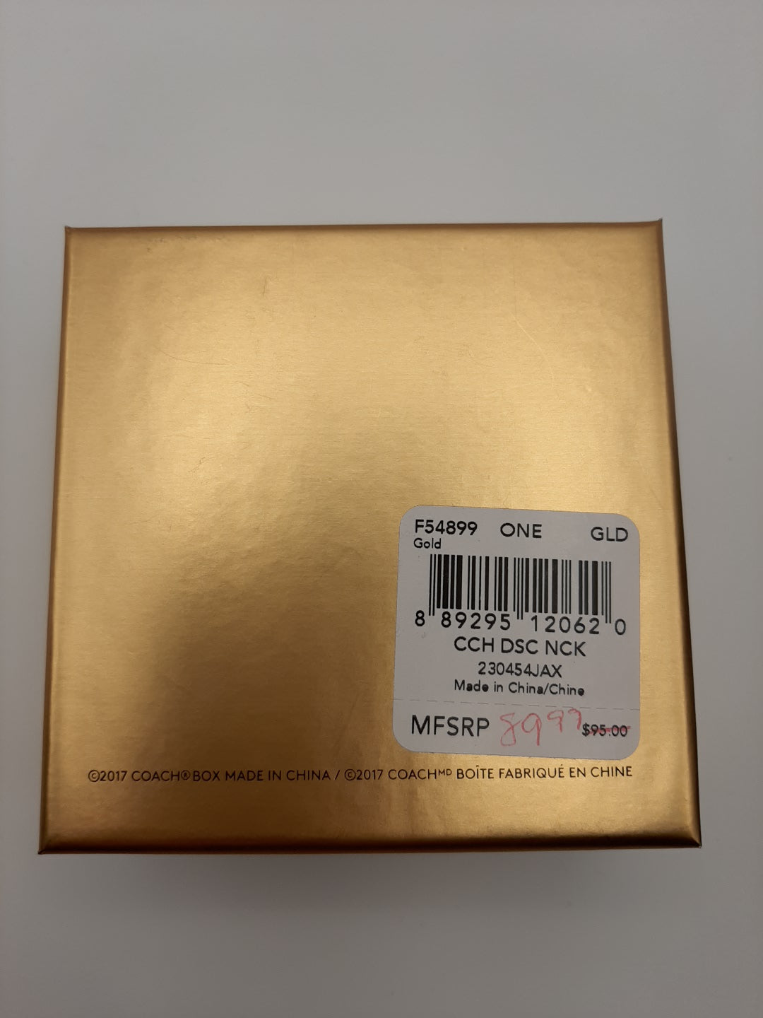 Coach F54899 Gold DSC Necklace -New with Box