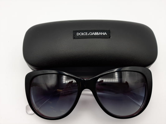 Dolce & Gabbana DG4221 2794/8G 55-17 140 3N Black red/Gray Cat Eye Sunglasses