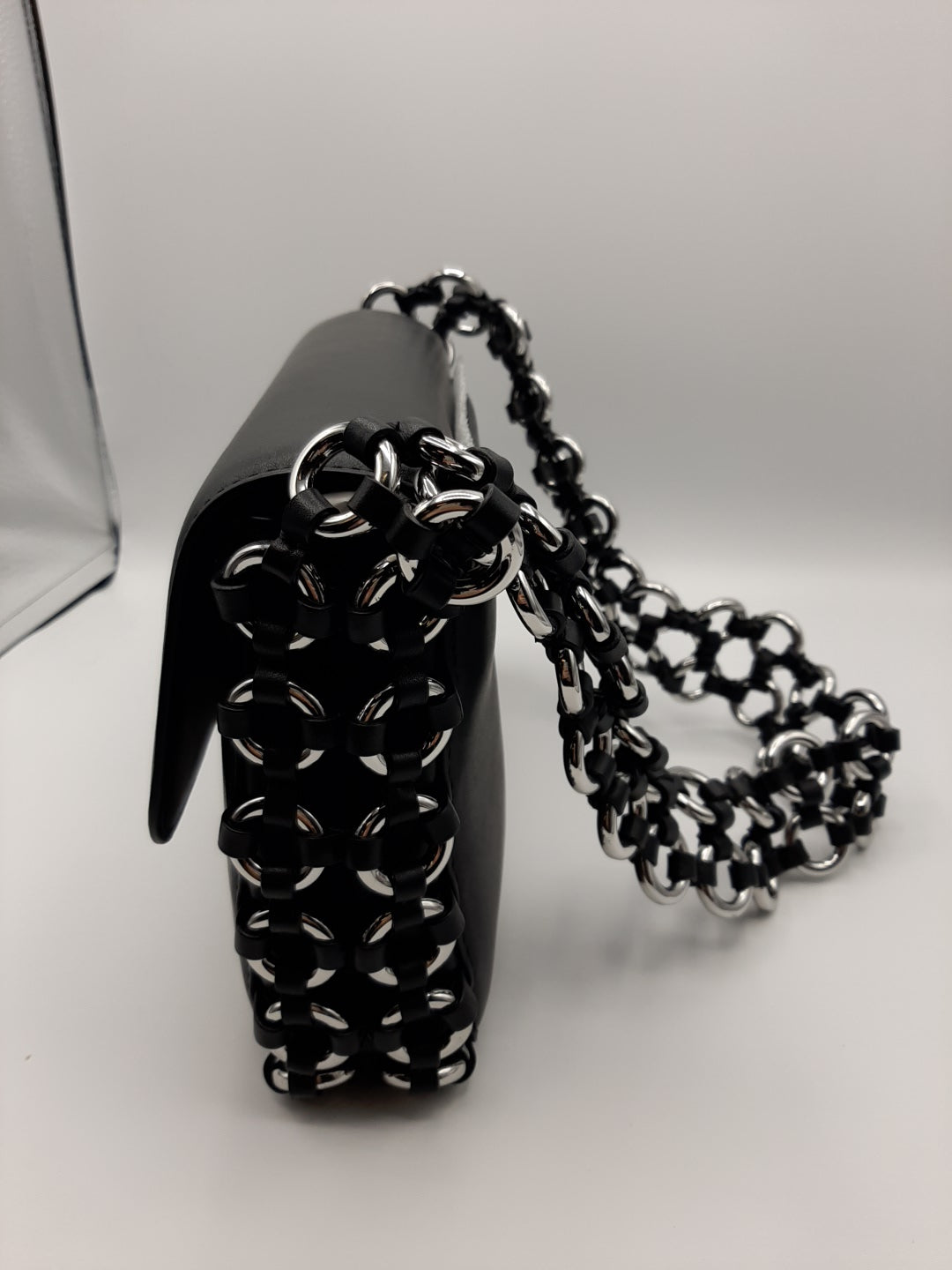 Michael Kors Piper 30S7SP1F3L Large Shoulder Flap Leather Bag - Black