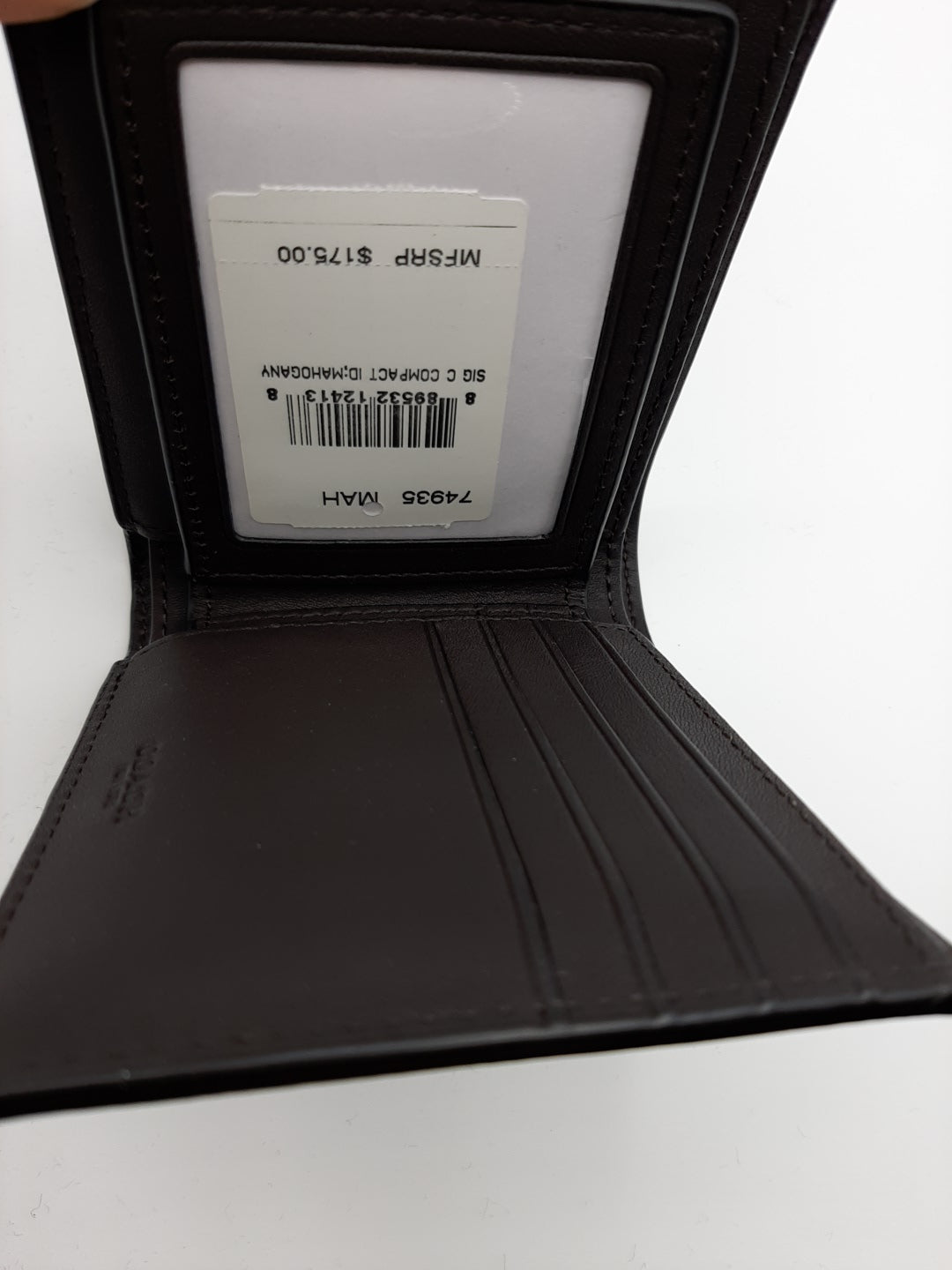 Coach New Men's 74935 3 In 1 Wallet Signature Mahogany Multi Color Block