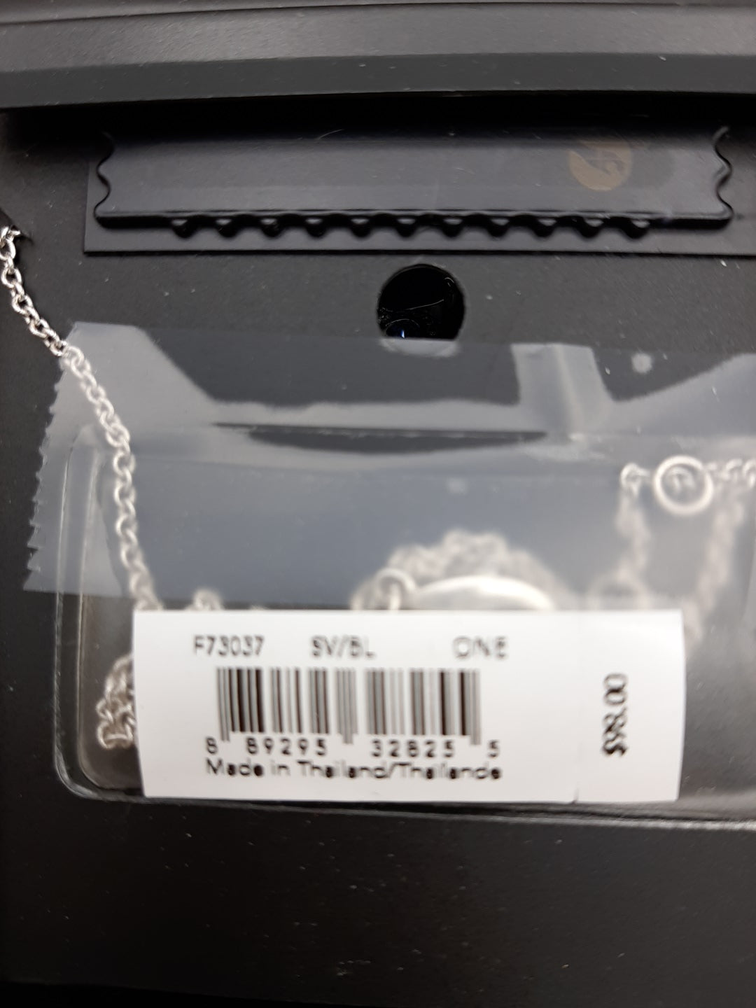 COACH F73037 Crystal Necklace - Silver/Blue- NEW