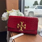 Tory Burch 77037 Eleanor embossed clutch front view