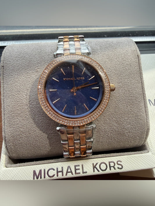 Michael Kors Two-Tone Rose Gold & Silver Watch MK3651 product detail