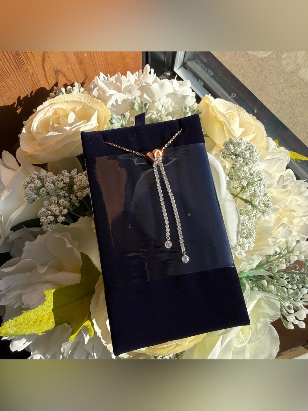 Swarovski Cupchain Crystal Tassel Necklace - 5517952 - front view