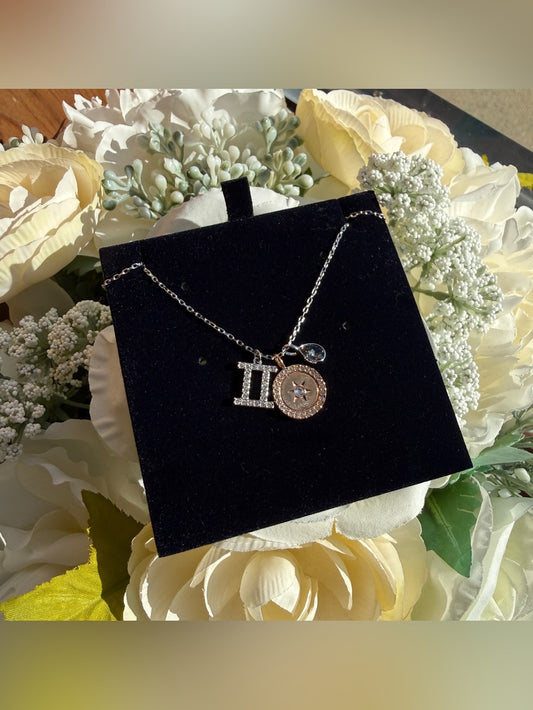 Swarovski Gemini Zodiac Crystal Pendant Necklace - 5349217 - front view