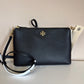 Tory Burch 61385 black convertible leather bag front view