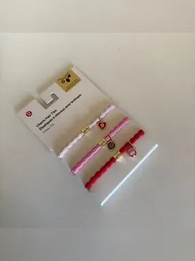 lululemon charm hair ties trio detail