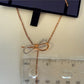 Swarovski Rose Gold-Tone Bow Lariat Necklace - 5447082 - detail 2