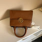 Tory Burch Miller leather satchel in brown detail