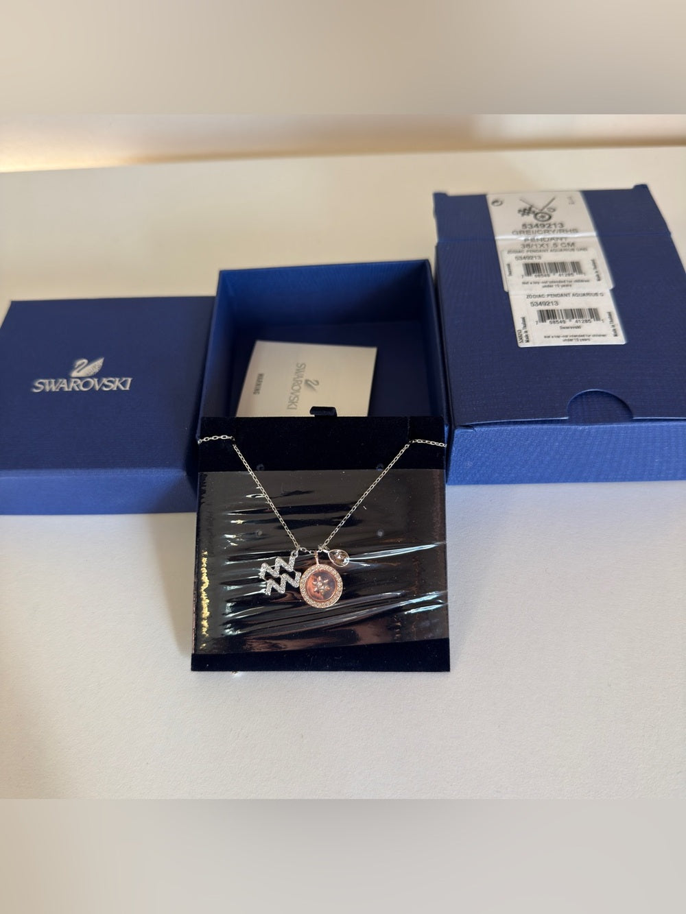 Swarovski Aquarius Zodiac Pendant Necklace - 5349213 - detail 3