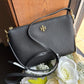 Tory Burch 61385 black convertible leather bag detail