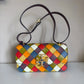 Tory Burch Eleanor woven shoulder bag in multicolor detail