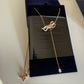 Swarovski Rose Gold-Tone Bow Lariat Necklace - 5447082 - detail 3