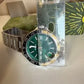 Fossil BQ2506 green dial bracelet watch detail
