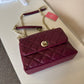 Kate Spade quilted shoulder bag in deep berry detail