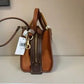 Coach C6444 Rogue 25 brown and tan satchel bag detail