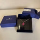 Swarovski pink crystal pendant necklace detail