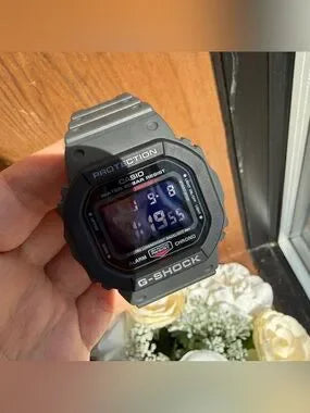 Casio G-SHOCK black digital watch detail
