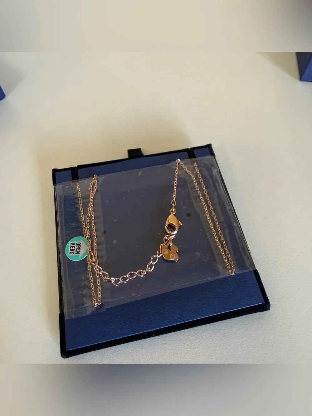 Swarovski Leslie black crystal snake pendant necklace detail