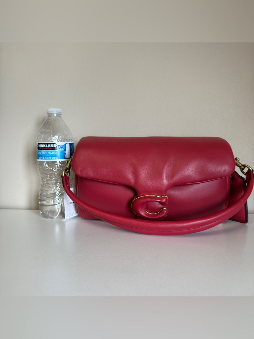 Coach C0772 Pillow Tabby 26 shoulder bag in red detail
