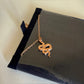 Swarovski Leslie black crystal snake pendant necklace detail