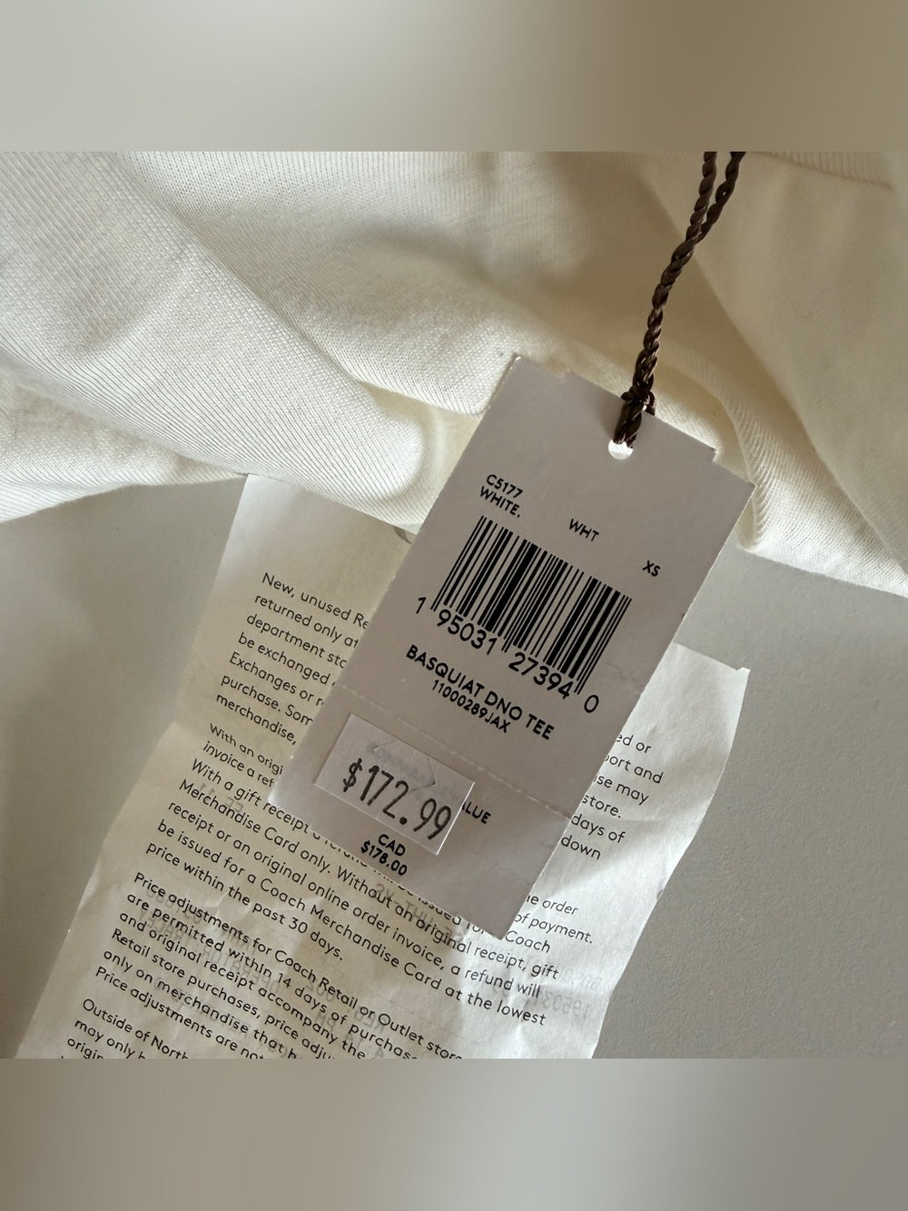 Coach C5177 dinosaur graphic T-shirt detail