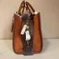Coach C6444 Rogue 25 brown and tan satchel bag detail