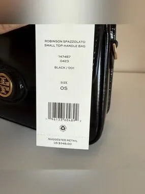 Tory Burch Robinson Spazzolato small top handle bag detail